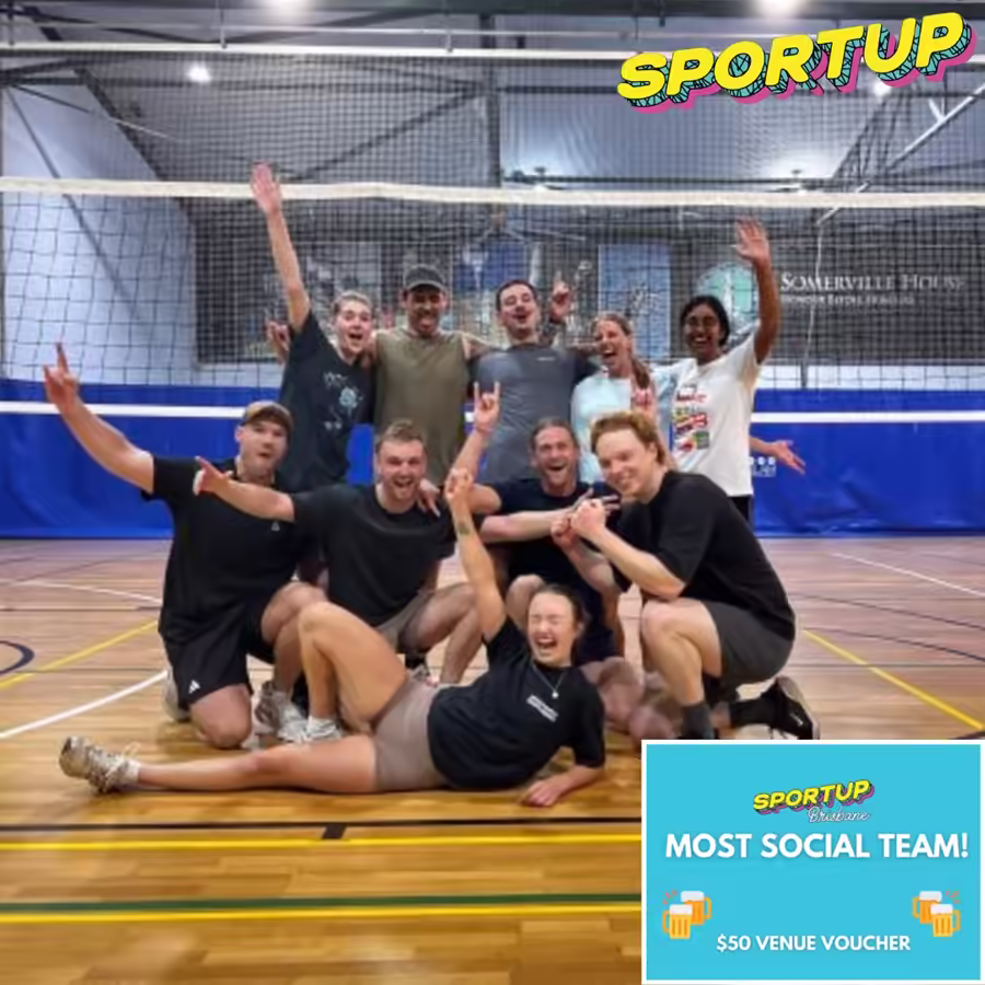 SportUP most social team winners celebrating on court